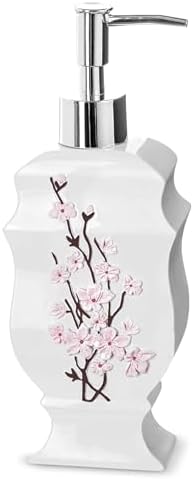 Creative Scents Vanda White Soap Dispenser Bathroom Countertop Lotion Pump