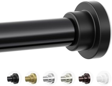 Mcrbeay Shower Curtain Rod, 1" Diameter Heavy Duty Tension Shower Rod