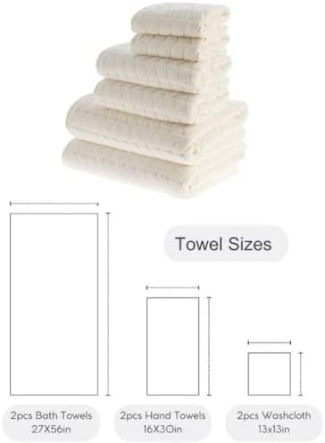 BAGNO MILANO Turkish Cotton Bath Towels, Hand Towels - Soft Plush Jacquard Collection - Highly Absorbent Towel Set (Petrol Blue, 6 pcs Towel Set)