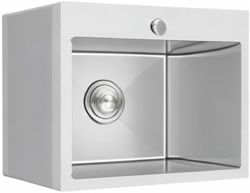 20x16 inch Drop in Kitchen Sink 304 Stainless Steel Brushed | 9" Deep Single Bowl Compact Basin with 1 Faucet Hole, 20"x16" Topmount Sink for Small Kitchen, Bar,and Prep Area