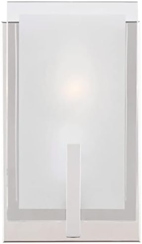 Generation Lighting 1-Light Syll Bath Fixture Wall Lamp (Chrome) 4130801-05 | Bathroom Light Fixture for Home Decor | Vanity Light Fixture Uses Candelabra E12 Standard or LED Light Bulbs