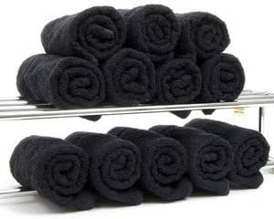GREEN LIFESTYLE 96 Pack Black Pack Hand Towels 16 x 27 Premium Spa Quality, Super Soft and Absorbent for Gym, Pool, Spa, Salon and Home