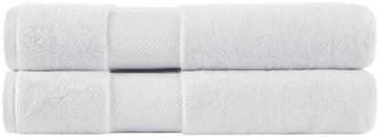 Madison Park Turkish 600 GSM Bath Sheet Set, 35 x 70 in - 2 Piece, White