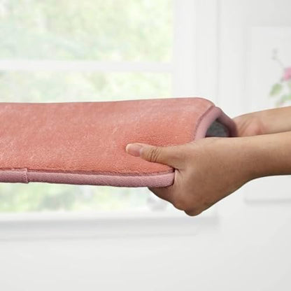 Memory Foam Bath Mat Non Slip Absorbent Super Cozy Velvet Bathroom Rug Carpet (60 inches X 24 inches, Peach)