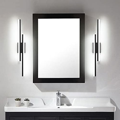 PRESDE 32 Inch LED Vanity Light Bar, Modern Black Bathroom Lighting Fixture Over Mirror