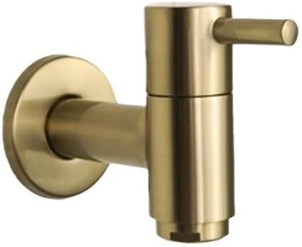 Faucet, Black Gold Wall Mounted Garden Faucet Chrome Plated Tap for Mop Pool and Water Basin(Mop Pool Tap Gold)