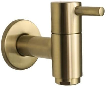 Faucet, Black Gold Wall Mounted Garden Faucet Chrome Plated Tap for Mop Pool and Water Basin(Mop Pool Tap Gold)