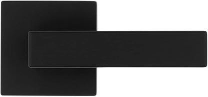 Kwikset Singapore Interior Passage Door Handle, Lever for Closet and Hallway Doors, Reversible Non-Locking Handle Lever, Matte Black, with Microban Protection (Pack of 4)