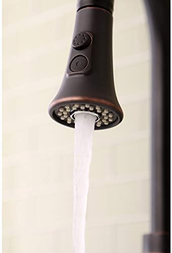 Kingston Brass Gourmetier KDH8726 Pull-Down Kitchen Faucet Sprayer, Naples Bronze