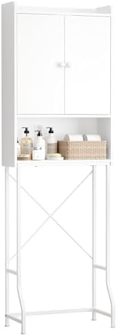 Kitsure 67.9"H Over Toilet Storage Cabinet, Magnetic Door, Adjustable Shelf