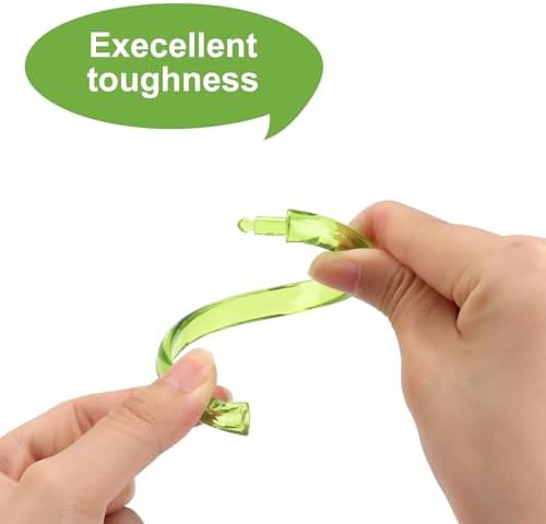 Green Shower Curtain Hooks - 12 Pcs Circular Plastic Shower Curtain Rings for Bathroom - O Shaped Transparent Green Shower Hooks Rings for Shower Curtain Rod