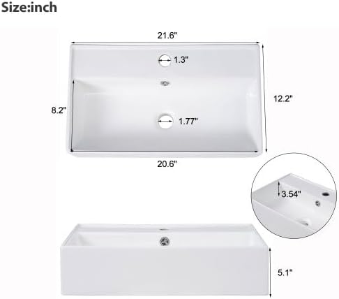 BNSPLY 22 Inch Floating Bathroom Vanity with Sink, Wall Mounted Bathroom Vanity Cabinet with Ceramic Sink, Modern Single Basin Vanities, Small Restroom Basin Cabinet with Right Side Storage, Wood