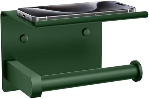 Toilet Paper Holder with Shelf Wall Mounted Toilet Paper Roll Dispenser