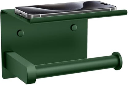 Toilet Paper Holder with Shelf Wall Mounted Toilet Paper Roll Dispenser