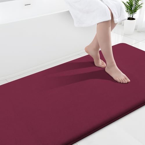 Smiry Memory Foam Bath Mat 70x24, Extra Soft and Absorbent Bathroom Rugs