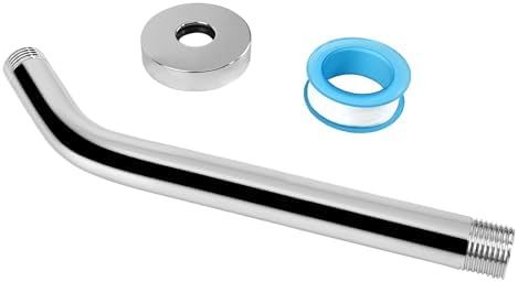 NearMoon Shower Arm with Flange, Made of 304 Stainless Steel Shower Extension Extender Pipe, Wall-Mounted for Fixed Bathroom Showerhead, Never Rust (12 Inch, Chrome Finish)