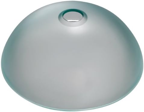 Kraus Frosted 14" Glass Vessel Bathroom Sink with PU-MR Chrome