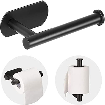 JOPOFI Toilet Paper Holder - Adhesive Toilet Paper Holder - Matte Black