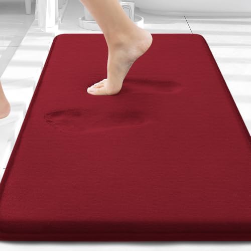 Smiry Memory Foam Bath Mat 30x20, Extra Soft and Absorbent Bathroom Rugs