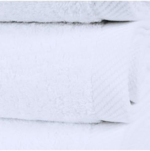 BY LORA 8-Pc Cotton Towel Set, Quick Dry Hotel Bath Hand Washcloths, White