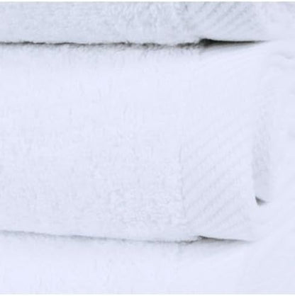 BY LORA 8-Pc Cotton Towel Set, Quick Dry Hotel Bath Hand Washcloths, White