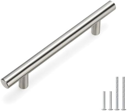 homdiy Kitchen Cabinet Handles Brushed Nickel Drawer Pulls 500 Pack 4in (102mm) Hole Centers Cabinet Pulls Brushed Nickel Cabinet Pulls Cupboard Handles Drawer Handles