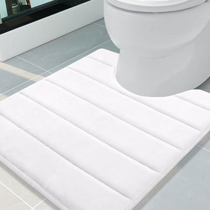 Buganda Memory Foam U-Shaped Toilet Rugs 24 x 20, Absorbent Bathroom mat