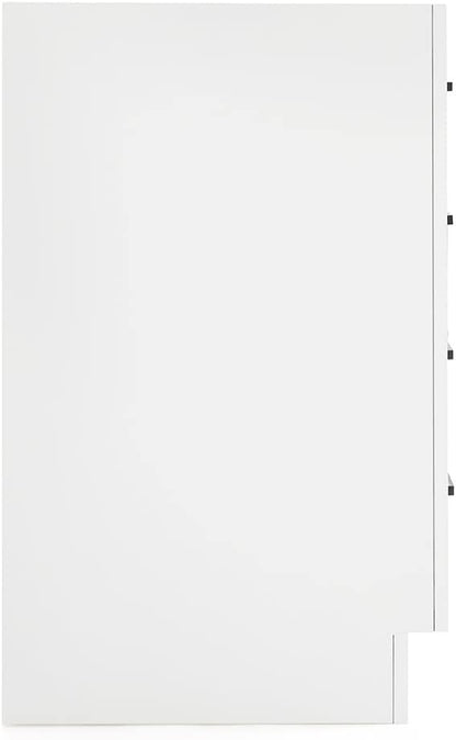 ARIEL Hepburn 60-inch Bathroom Vanity Base Cabinet,Solid Wood, 2 Soft Closing Doors, 9 Dovetail Drawers, White