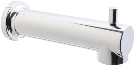 SUPPLYGIANT Tub Spout with Diverter 8" Round Bathtub Faucet with Decorative Brushed Nickel Finish