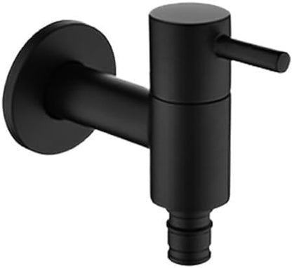 Faucet, Black Gold Wall Mounted Garden Faucet Chrome Plated Tap for Mop Pool and Water Basin(Washing Tap Black)