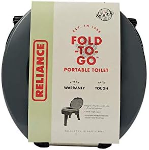 Reliance Products FOLD-to-GO Folding Portable Camping Toilet | 300 Pound Capacity | Compact & Lightweight | camping-sanitation-supplies