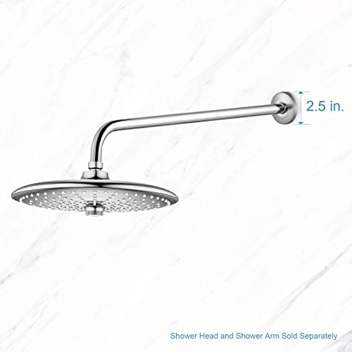 OFFO Shower Arm with Flange, 24 in Wall Mount Replacement Angle Shower Head Arm Wall-Mounted For Fixed Shower Head & Handheld Showerhead, Chrome