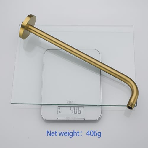 Stainless Steel Shower Head Extension Arm Wall Mounted Rainfall Shower Tube Bathroom Hardwares Accessories 16 Inch Champagne Bronze,SW-RD91018-16CB.