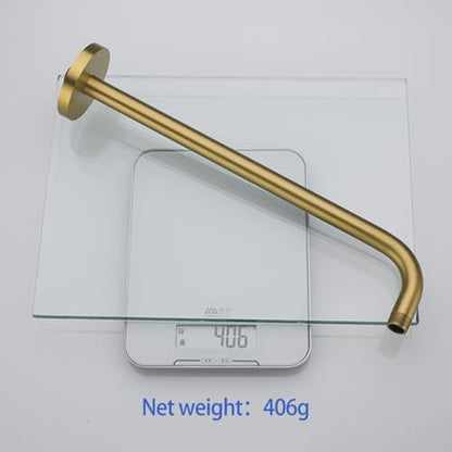 Stainless Steel Shower Head Extension Arm Wall Mounted Rainfall Shower Tube Bathroom Hardwares Accessories 16 Inch Champagne Bronze,SW-RD91018-16CB.