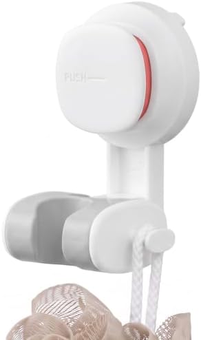 TAILI Shower Head Holder Suction,Visible Safety,with Hooks,White