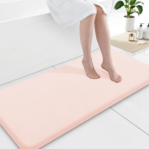 Smiry Memory Foam Bath Mat 47x17, Extra Soft and Absorbent Bathroom Rugs