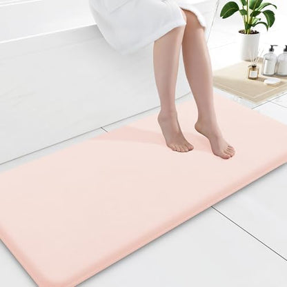 Smiry Memory Foam Bath Mat 47x17, Extra Soft and Absorbent Bathroom Rugs