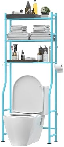 Livilord 3-Tier Over Toilet Storage, Anti-Tip, Blue