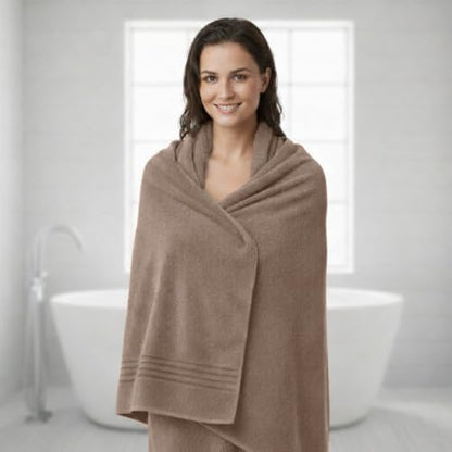Light Brown Bath Towels for Bathroom, 100% Cotton, Thick, Soft, Luxury Bath Towels Set with 2 Extra Large Bath, 2 Hand, and 4 Washcloths – Plush, Absorbent, and Hotel-Quality Towels for Bathroom & Spa