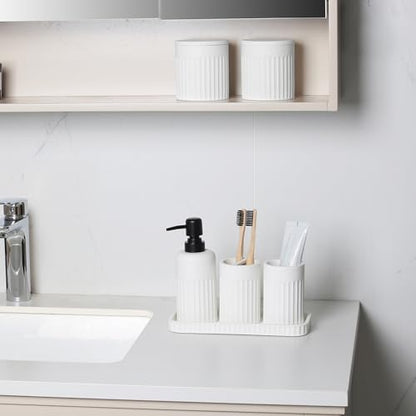 INIUNIK Bathroom Accessory Set, 6 Pieces, White