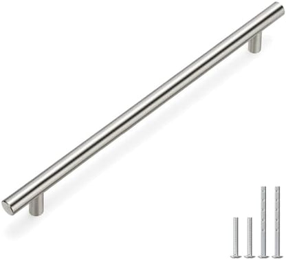 homdiy 40Pack 10in Hole Centers Zinc Alloy Kitchen Cabinet Handle - HD201SN Drawer Pulls Mordern Cabinet Handles for Bathroom Wardrobe Cabinet Hardware