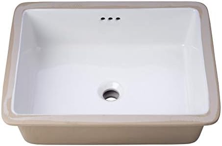 Miseno MNO1713RU 20" X 16" Rectangular Undermount Bathroom Sink with Rear Overflow - Bright White