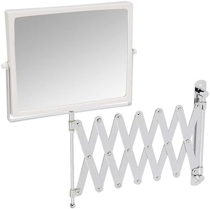 JERDON Wall-Mounted Makeup Mirror - 5X Magnification - Chrome - J2020C