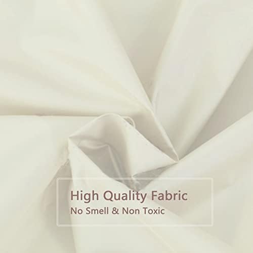 LLSCL Beige Yellow Fabric Shower Curtain Liner with Magnets, Waterproof Hotel Quality, 72 x 72 Machine Washable