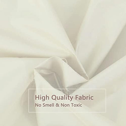 LLSCL Beige Yellow Fabric Shower Curtain Liner with Magnets, Waterproof Hotel Quality, 72 x 72 Machine Washable