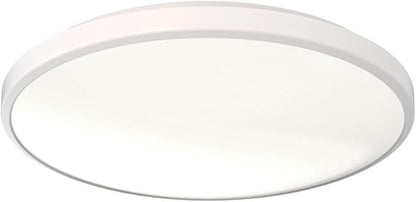Juno 14 Inch Round LED Flush Mount Ceiling Light, Low Profile Modern Ceiling Light Fixture, Selectable 2700K/3000K/3500K/4000K/5000K Color Temperature, Dimmable, White (FMLR 14IN SWW5 90CRI WBT M4)