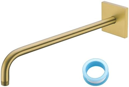 16 Inch Shower Head Extension Arm Wall Mounted Rainfall Extend Pipe Tube Stainless Steel Bathroom Accessories Champagne Bronze,SW-91018-16CB-SQ.