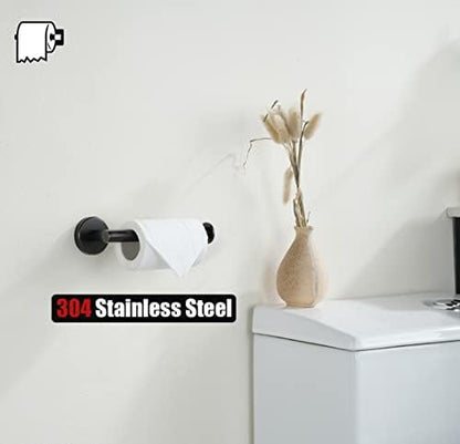 JQK Toilet Paper Holder Oil Rubbed Bronze, 5 Inch 304 Stainless Steel Thick 0.8mm Tissue Paper Dispenser for Bathroom, Hold Mega Rolls Wall Mount, TPH120-ORB
