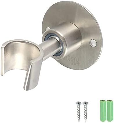 UXELY 360° Adjustable 304 Stainless Stell Handheld Shower Head Holder Wall Mount, Bathroom Shower Head Bracket with Screw Set, Shower Spray Holder, Shower Wand Holder(Silver)