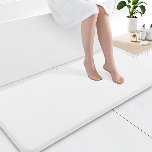 Smiry Memory Foam Bath Mat 47x17, Extra Soft and Absorbent Bathroom Rugs